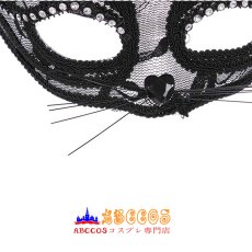 画像7: ハロウィン ダンスパーティー マスカレード ネコ匹 マスク mask コスプレ道具 abccos製 「受注生産」 (7)