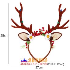 画像9: ハロウィン ダンスパーティー カチューシャ エゾシカの角 コスプレ道具 abccos製 「受注生産」 (9)