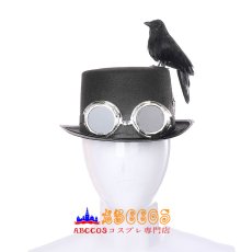 画像1: ハロウィン ダンスパーティー カラス羽 パンク風 ぼうし コスプレ道具 abccos製 「受注生産」 (1)