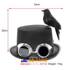 画像15: ハロウィン ダンスパーティー カラス羽 パンク風 ぼうし コスプレ道具 abccos製 「受注生産」 (15)