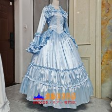 画像3: ロリータ ゴシック ヴィクトリアン 水色 ロングイブニングドレス 宮廷風 カラー変更可 コスプレ衣装 abccos製 「受注生産」 (3)
