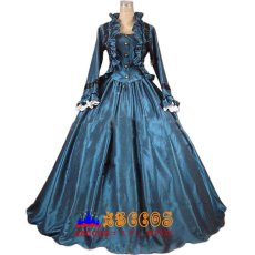 画像1: オシャレな欧米風 ゴシック ヴィクトリアン調 長袖ロングワンピース 宮廷ドレス パーティードレス コスプレ衣装 abccos製 「受注生産」 (1)