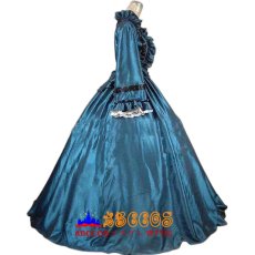 画像2: オシャレな欧米風 ゴシック ヴィクトリアン調 長袖ロングワンピース 宮廷ドレス パーティードレス コスプレ衣装 abccos製 「受注生産」 (2)