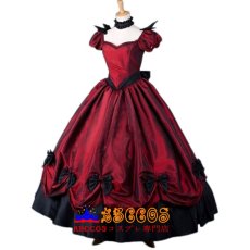 画像1: ワインレッド ゴシック ロリータ ロングワンピース コスプレ衣装 abccos製 「受注生産」 (1)