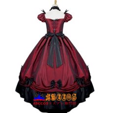 画像3: ワインレッド ゴシック ロリータ ロングワンピース コスプレ衣装 abccos製 「受注生産」 (3)