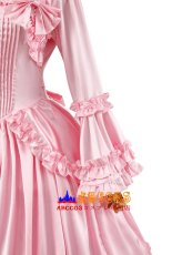 画像5: ゴシック風フレアスリーブ ロングワンピース ライトピンク ロリータ 宮廷ドレス コスプレ衣装 abccos製 「受注生産」 (5)