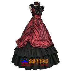 画像1: 黒執事 Black Butler シエル·ファントムハイヴ Ciel ワインレッド ドレス コスプレ衣装 abccos製 「受注生産」 (1)