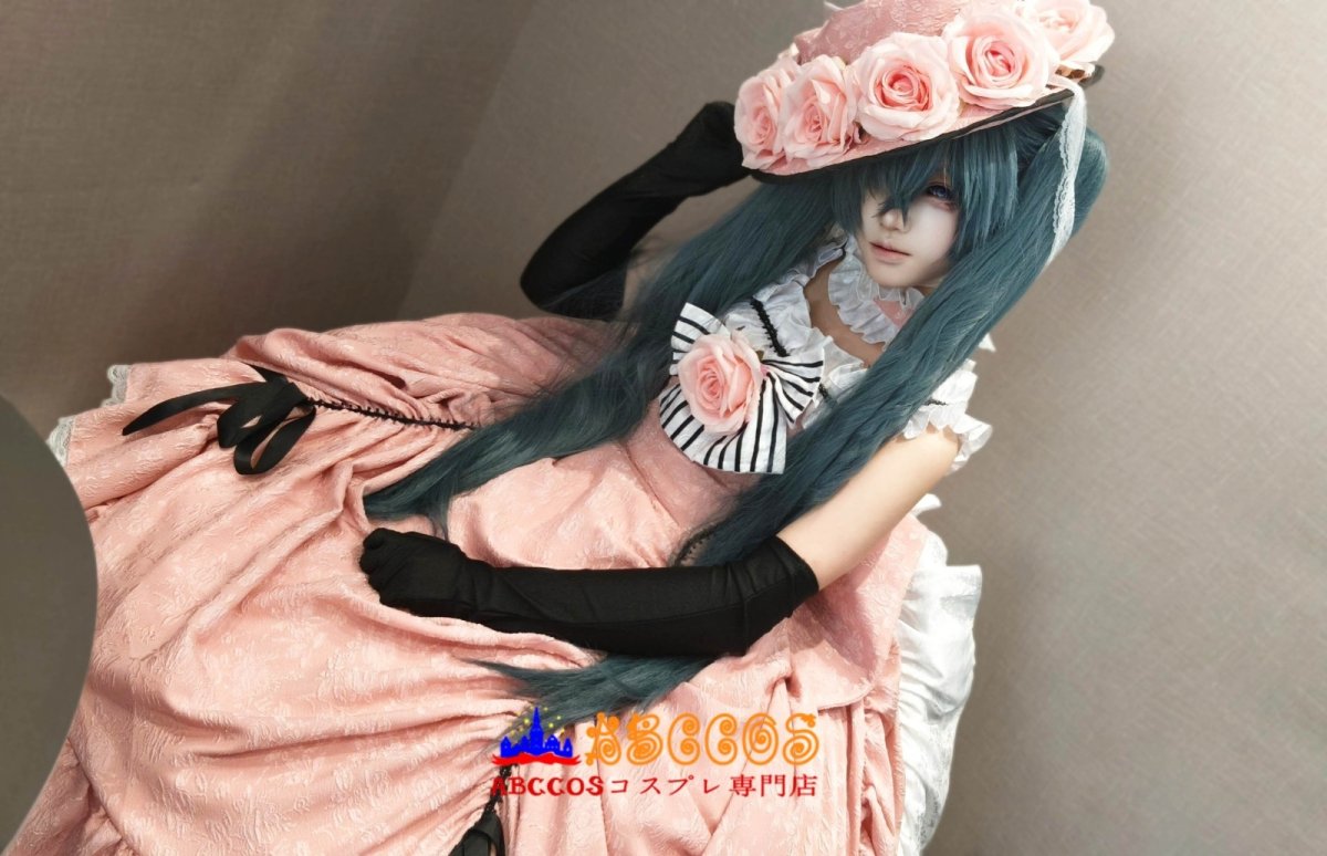 画像5: 黒執事 Black Butler シエル·ファントムハイヴ Ciel ワインレッド ドレス コスプレ衣装 abccos製 「受注生産」 (5)