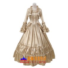 画像1: ロリータ ゴシック 宮廷風 フレアスリーブ 大フレアスカート ロングワンピース ステージドレス オーダーメイド コスプレ衣装 abccos製 「受注生産」 (1)