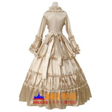 画像3: ロリータ ゴシック 宮廷風 フレアスリーブ 大フレアスカート ロングワンピース ステージドレス オーダーメイド コスプレ衣装 abccos製 「受注生産」 (3)