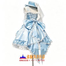画像2: 黒執事 Black Butler シエル·ファントムハイヴ ショート丈メイド服 薄いブルー コスプレ衣装 abccos製 「受注生産」 (2)