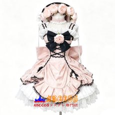 画像1: 黒執事 Black Butler シエル·ファントムハイヴ ショート丈メイド服 薄いピンク コスプレ衣装 abccos製 「受注生産」 (1)