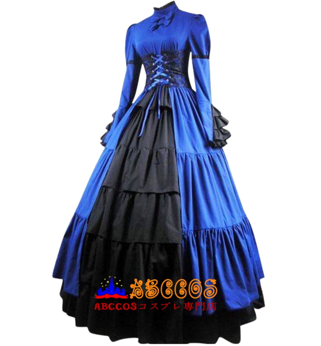 画像10: ゴシックロリータ 立襟宮廷風ワンピース ロングドレス 舞台衣装 オーダーメイド可 コスプレ衣装 abccos製 「受注生産」 (10)