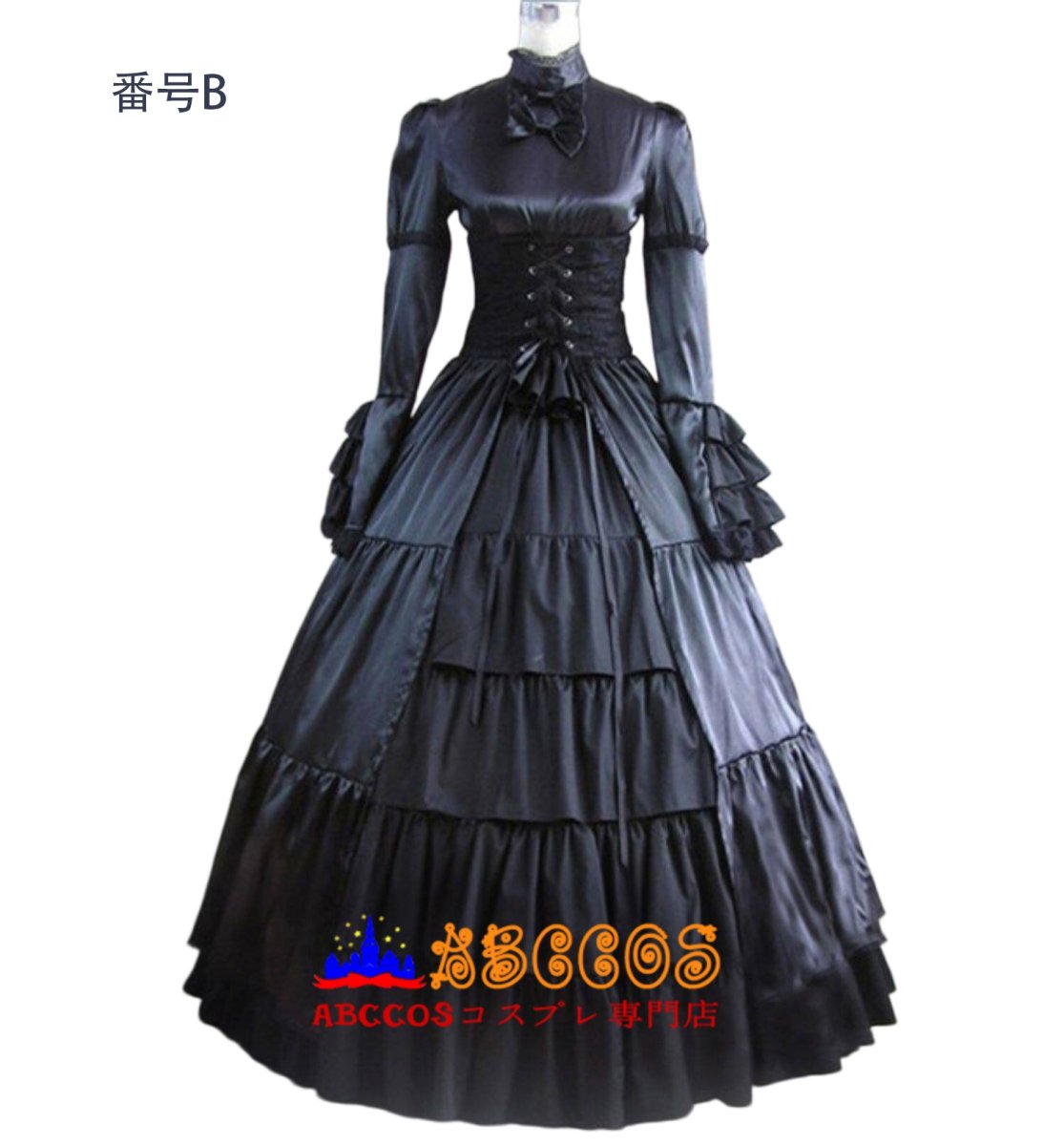 画像4: ゴシックロリータ 立襟宮廷風ワンピース ロングドレス 舞台衣装 オーダーメイド可 コスプレ衣装 abccos製 「受注生産」 (4)