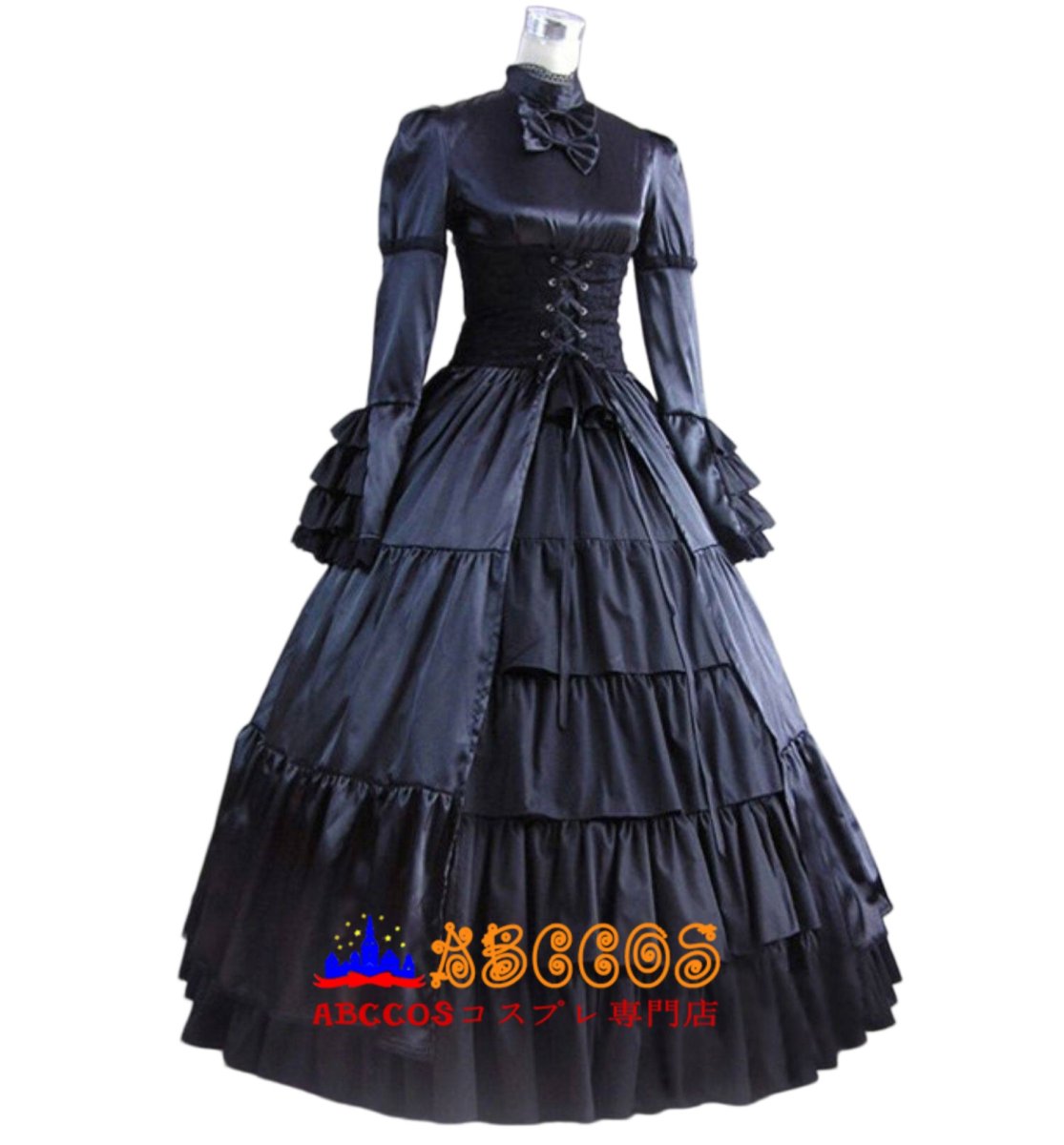 画像5: ゴシックロリータ 立襟宮廷風ワンピース ロングドレス 舞台衣装 オーダーメイド可 コスプレ衣装 abccos製 「受注生産」 (5)