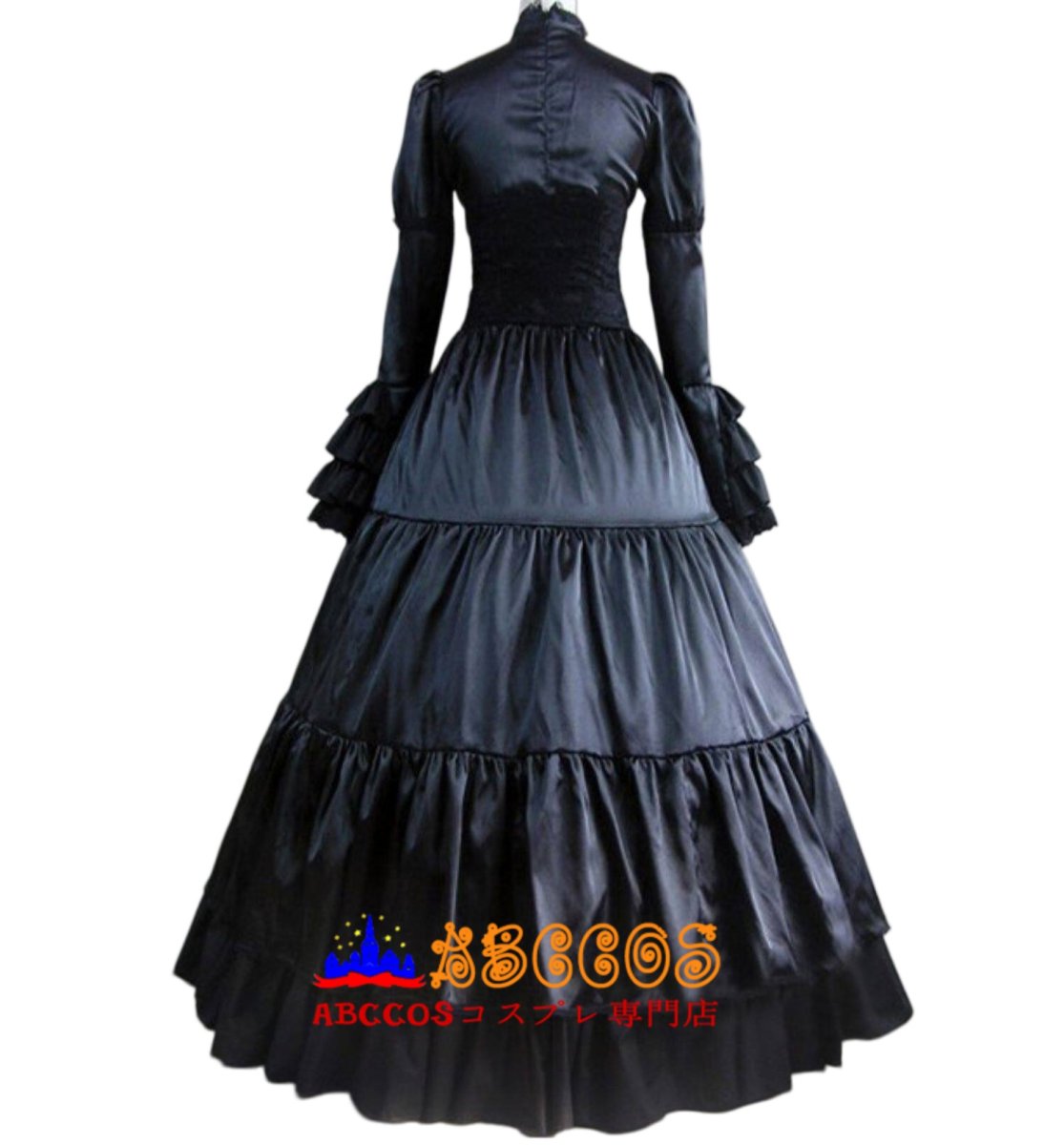 画像6: ゴシックロリータ 立襟宮廷風ワンピース ロングドレス 舞台衣装 オーダーメイド可 コスプレ衣装 abccos製 「受注生産」 (6)