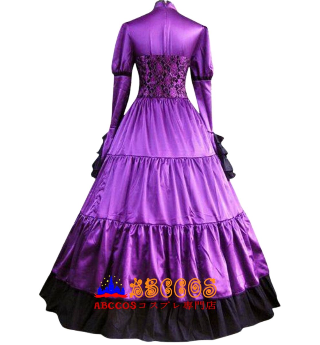 画像8: ゴシックロリータ 立襟宮廷風ワンピース ロングドレス 舞台衣装 オーダーメイド可 コスプレ衣装 abccos製 「受注生産」 (8)