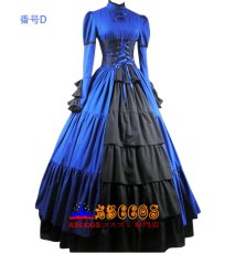 画像9: ゴシックロリータ 立襟宮廷風ワンピース ロングドレス 舞台衣装 オーダーメイド可 コスプレ衣装 abccos製 「受注生産」 (9)