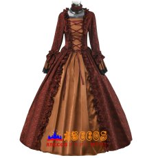 画像1: ブラウン シャドウ柄ジャカード ヨーロッパ宮廷風 ゴシックロリータドレス 舞台衣装 コスプレ衣装 abccos製 「受注生産」 (1)