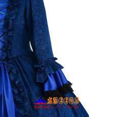 画像5: ネイビー シャドウ柄ジャカード ヨーロッパ宮廷風 ゴシックロリータドレス 舞台衣装 コスプレ衣装 abccos製 「受注生産」 (5)