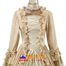 画像4: シャンパンカラー シャドウ柄ジャカード ヨーロピアン宮廷風 ゴシックロリータドレス 舞台衣装 コスプレ衣装 abccos製 「受注生産」 (4)
