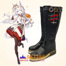 画像5: ウマ娘 プリティーダービー Pretty Derby オグリキャップ ブラック ブーツ コスプレ靴 abccos製 「受注生産」 (5)