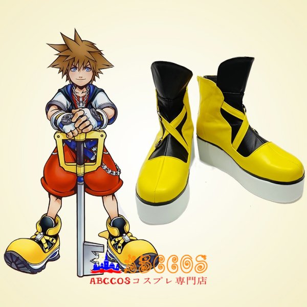 【セール10%OFF 6/30まで】衣装＋靴 キングダムハーツ ソラ コスプレ キングダムハーツ Kingdom Hearts ソラ Sora コスプレ靴 abccos製