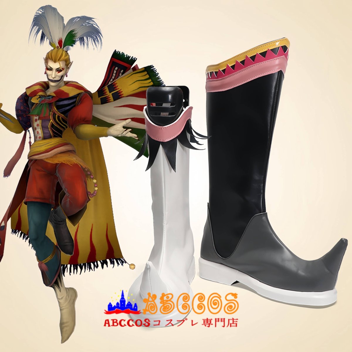 画像5: ファイナルファンタジーXIV:新生エオルゼア/FINAL FANTASY XIV:A Realm Reborn FF14 ケフカ Kefka コスプレ靴 abccos製 「受注生産」 (5)