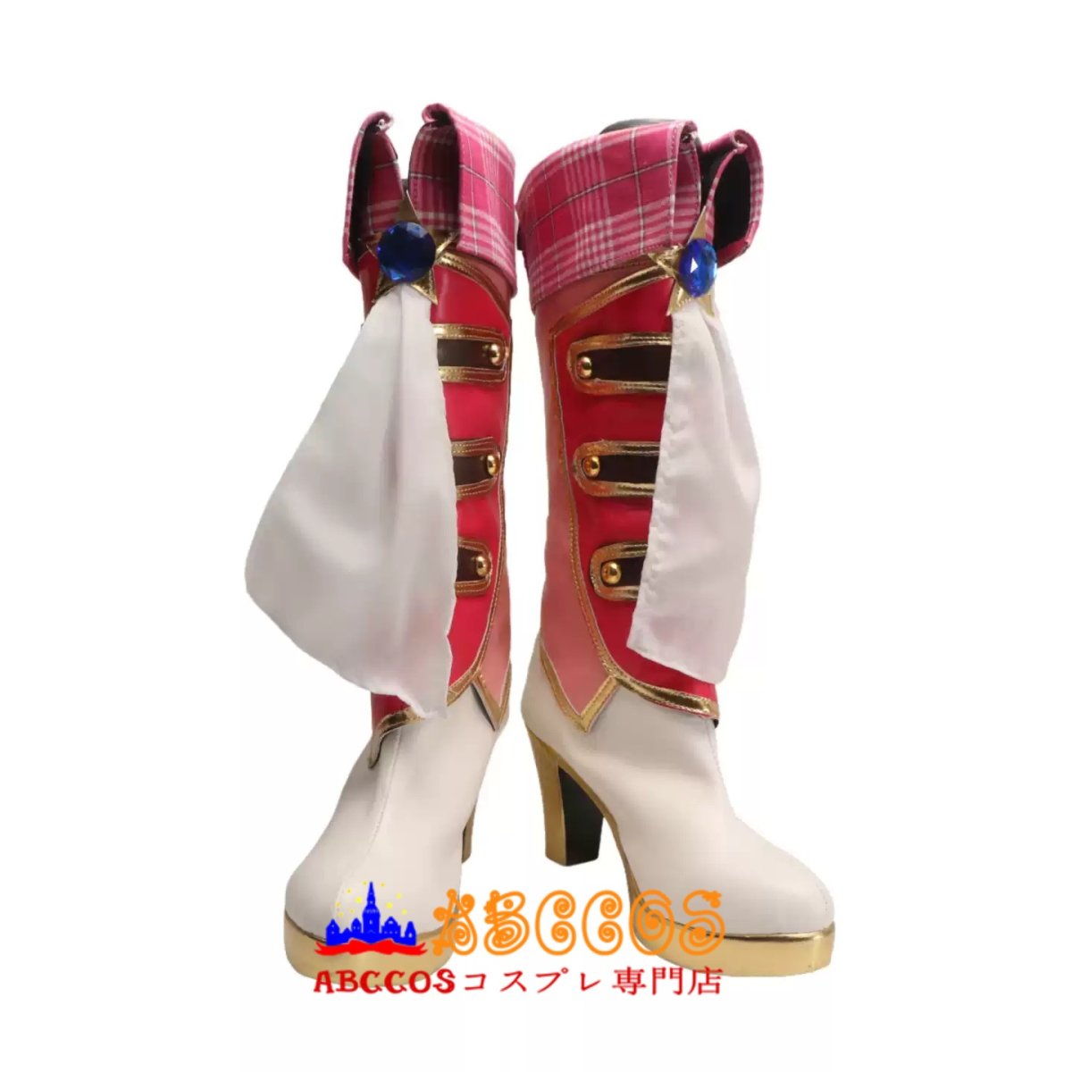 画像1: アイカツスターズ！ Aikatsu STARS！ 虹野ゆめ/にじの ゆめ コスプレ靴 abccos製 「受注生産」 (1)