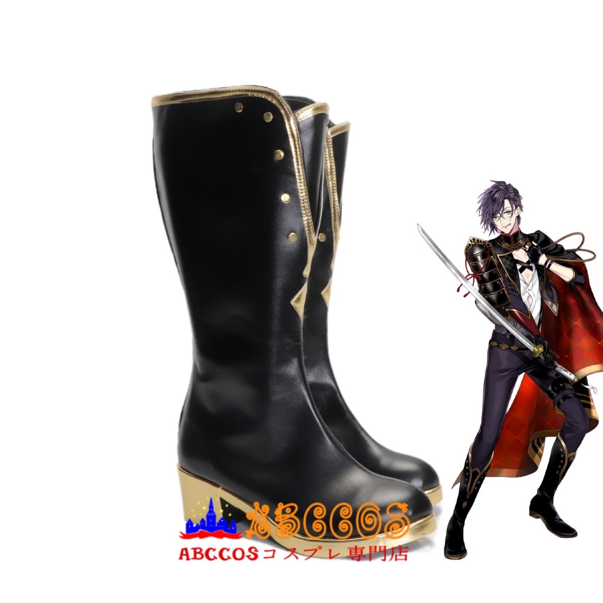 画像5: 刀剣乱舞-ONLINE- 明石国行（あかしくにゆき） コスプレ靴 abccos製 「受注生産」 (5)