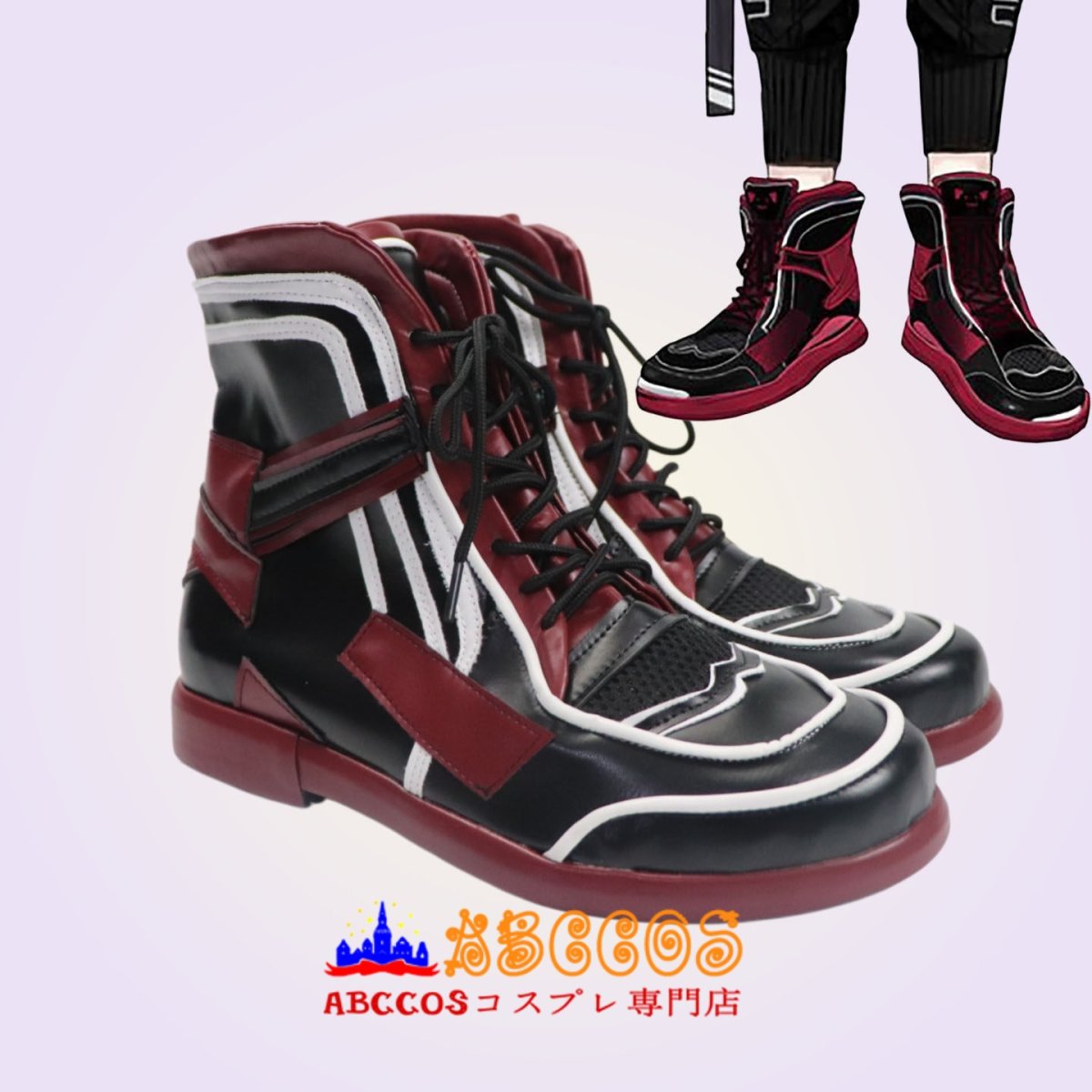 画像5: VSPO!（ぶいすぽっ！）VTuber 如月れん コスプレ靴 abccos製 「受注生産」 (5)