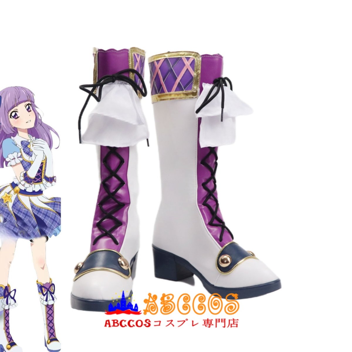 画像5: アイカツ！アイドルカツドウ！Aikatsu 氷上 スミレ（ひかみ スミレ）コスプレ靴 abccos製 「受注生産」 (5)