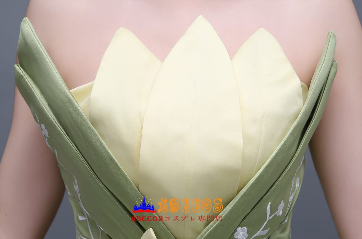 画像11: ディズニー プリンセスと魔法のキス The Princess and the Frog ティアナ コスチューム イブニングドレス コスプレ衣装 abccos製 「受注生産」 (11)
