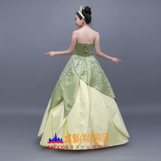 画像6: ディズニー プリンセスと魔法のキス The Princess and the Frog ティアナ コスチューム イブニングドレス コスプレ衣装 abccos製 「受注生産」 (6)