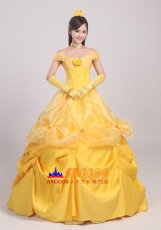 画像2: ディズニー 美女と野獣 ベル お姫様 プリンセスドレス コスプレ衣装 abccos製 「受注生産」 (2)