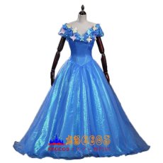 画像1: ディズニー Cinderella シンデレラ ワンピース　コスプレ衣装 abccos製 「受注生産」 (1)