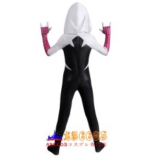 画像4: スパイダーマン:アクロス・ザ・スパイダーバース Spider-Man: Across the Spider-Verse グウェン・ステイシー / スパイダーグウェン 全身タイツ コスチューム 子供コスプレ衣装 abccos製 「受注生産」 (4)