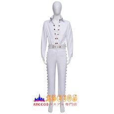 画像1: Elvis Presley エルヴィス・プレスリー ピンク ホワイト コスチューム コスプレ衣装 abccos製 「受注生産」 (1)