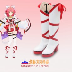 画像7: ホロライブ Hololive VTuber ホロライブさくらみこ 桜巫女 コスプレ靴 abccos製 「受注生産」 (7)