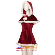 画像3: ラブ・アクチュアリー Love Actually レトロな赤スカート レトロ風クリスマス服 コスプレ衣装 コスプレ靴付き abccos製 「受注生産」 (3)