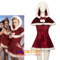 画像9: ラブ・アクチュアリー Love Actually レトロな赤スカート レトロ風クリスマス服 コスプレ衣装 コスプレ靴付き abccos製 「受注生産」 (9)