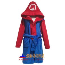 画像1: スーパーマリオ Super Mario  フランネル レッド イエロー グリーン パジャマ コスプレ衣装 abccos製 「受注生産」 (1)