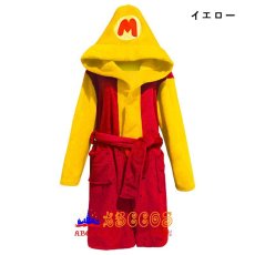 画像11: スーパーマリオ Super Mario  フランネル レッド イエロー グリーン パジャマ コスプレ衣装 abccos製 「受注生産」 (11)