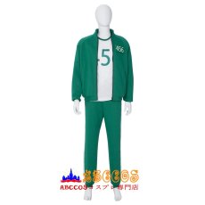 画像1: イカゲーム Squid Game 上下セット ジャージ 番号456運動服 コスプレ衣装 abccos製 「受注生産」 (1)