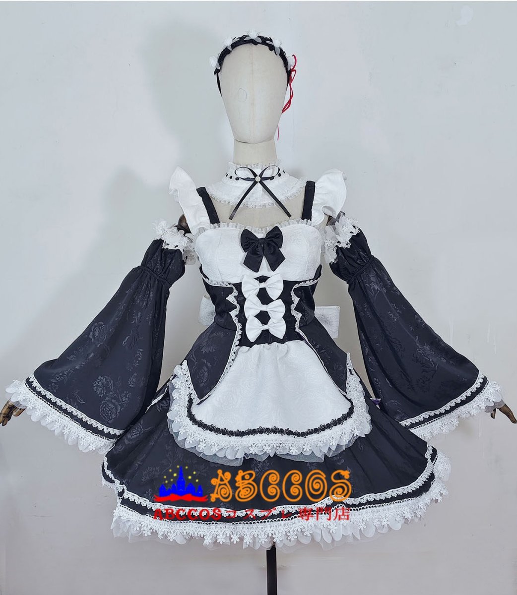 画像2: Re：ゼロから始める異世界生活 レム（Rem）コスプレ衣装 abccos製 「受注生産」 (2)