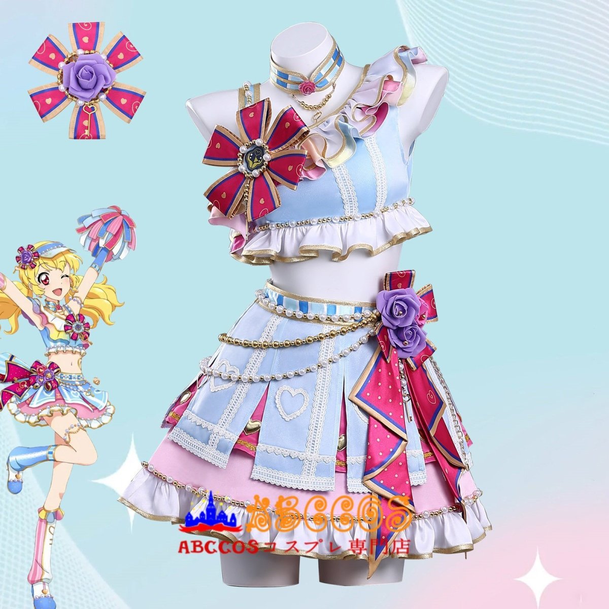 画像4: 【売り切れ即終】アイカツ！アイドルカツドウ！星宮 いちご/霧矢あおい コスプレ衣装 abccos製 「受注生産」 (4)