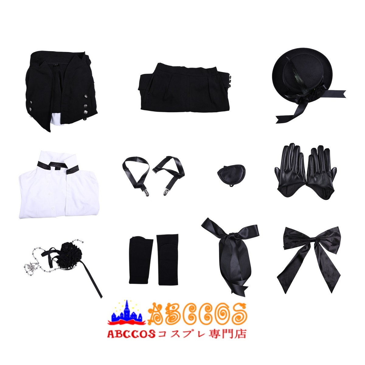 画像15: 【売り切れ即終】Black Butler 黒執事 Ciel Phantomhive/シエル ファントムハイヴ 黒いドレス コスプレ衣装 abccos製 「受注生産」 (15)