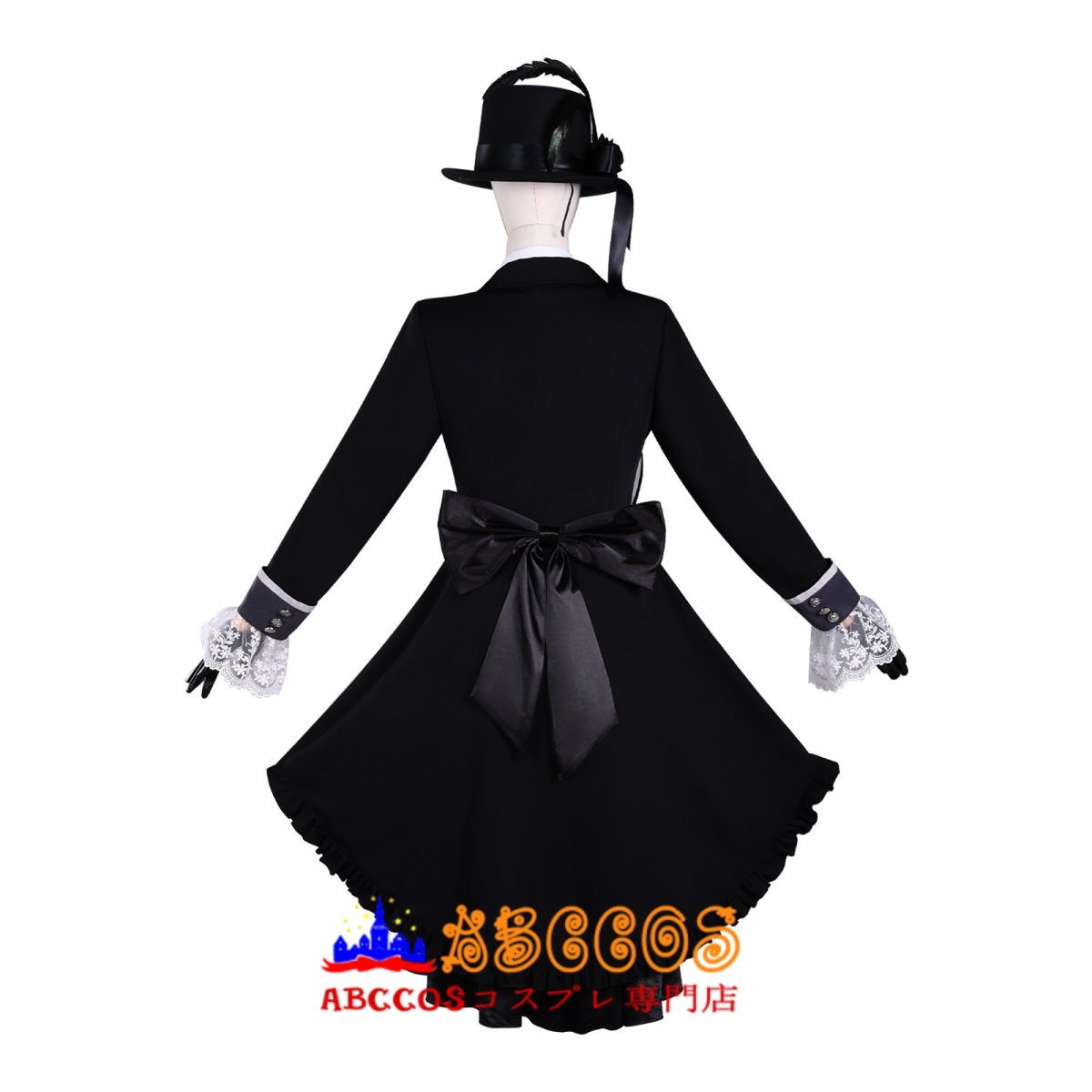 画像3: 【売り切れ即終】Black Butler 黒執事 Ciel Phantomhive/シエル ファントムハイヴ 黒いドレス コスプレ衣装 abccos製 「受注生産」 (3)