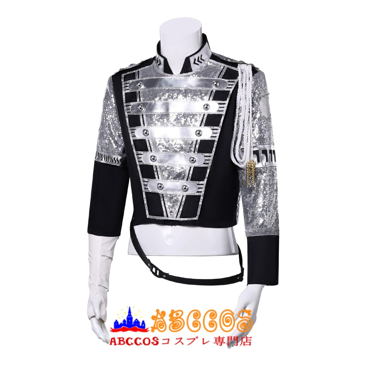 画像2: 【売り切れ即終】マイケル・ジャクソン ラメステージ衣装 ステージコスチューム コスプレ衣装 abccos製 「受注生産」 (2)