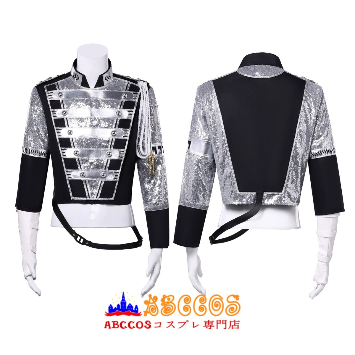 画像4: 【売り切れ即終】マイケル・ジャクソン ラメステージ衣装 ステージコスチューム コスプレ衣装 abccos製 「受注生産」 (4)